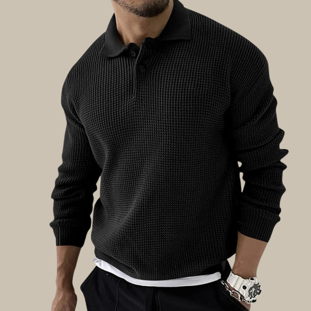 Julien | Polo 3/4 manche pour hommes | Elegante