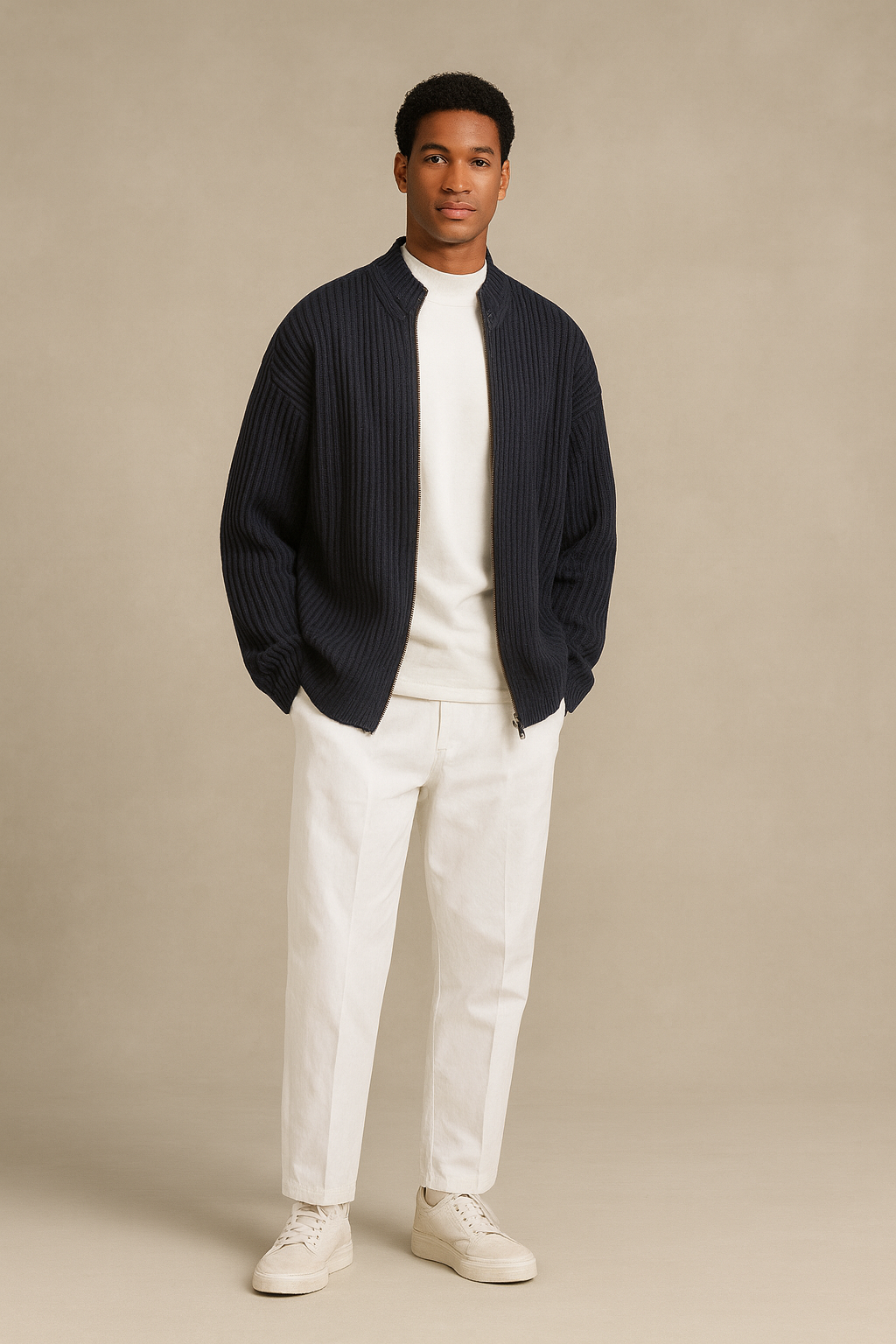 Gilet Homme Tricot Ajusté 100% Acrylique