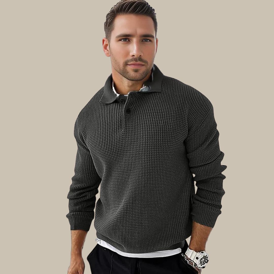 Julien | Polo 3/4 manche pour hommes | Elegante