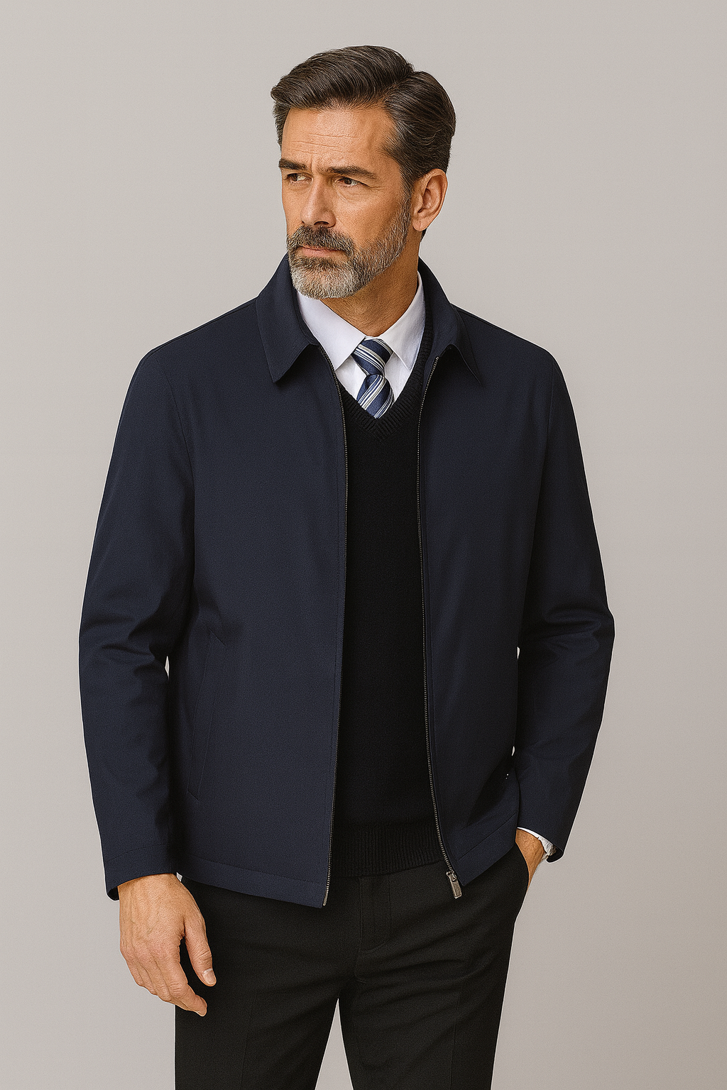 Sandro Veste Homme Casual – Veste Zippée Décontractée & Élégante au Style Intemporel