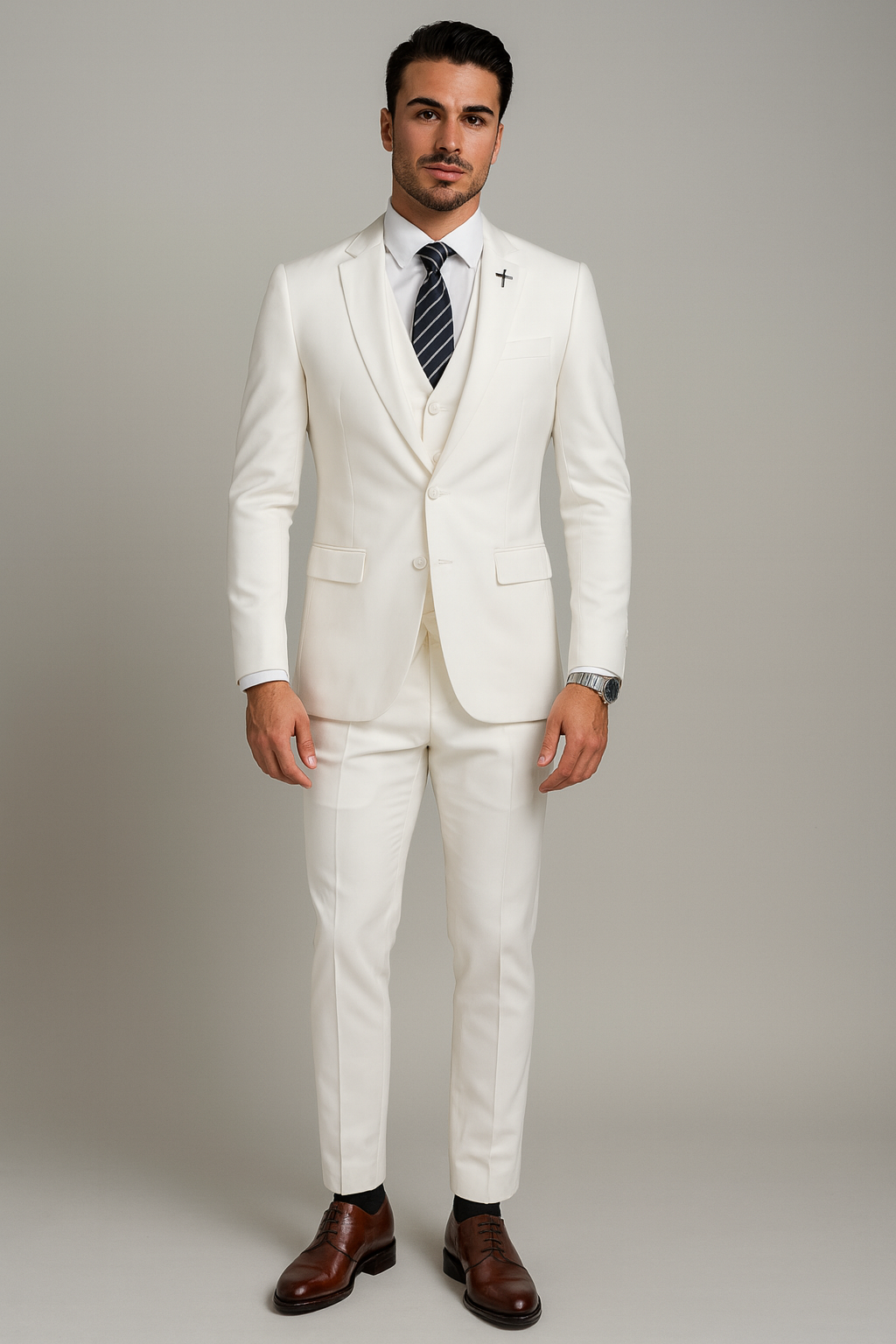 David Costume Homme – Élégant Costume 3 Pièces, Respirant & Confortable pour Mariages & Affaires