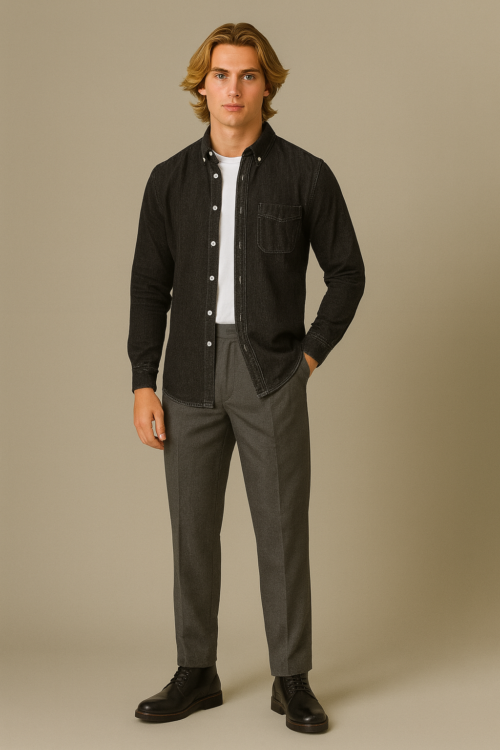 Ezechiël - Chemise en Denim - Intemporel - Hommes