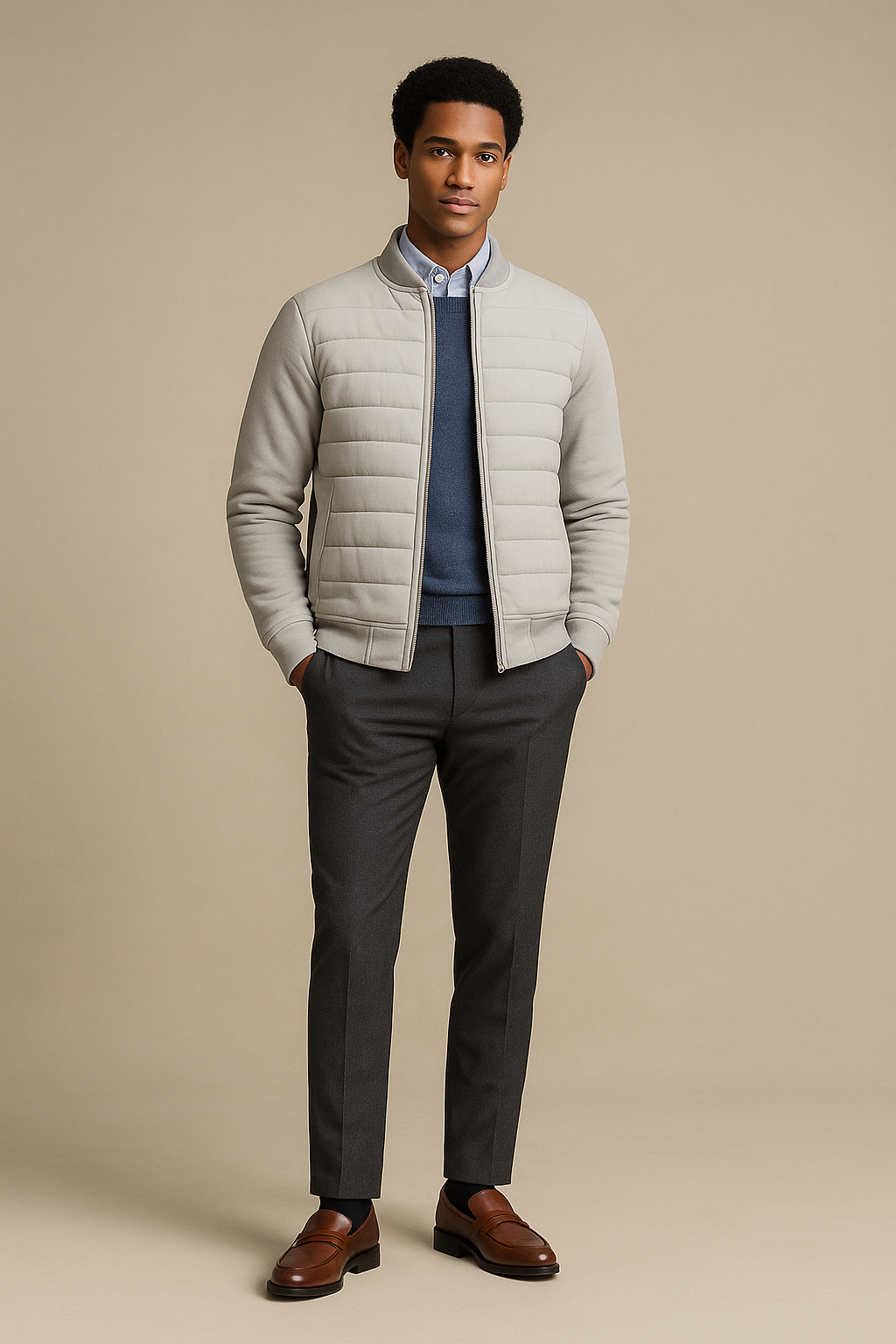 Veste Bomber Hybride pour Homme